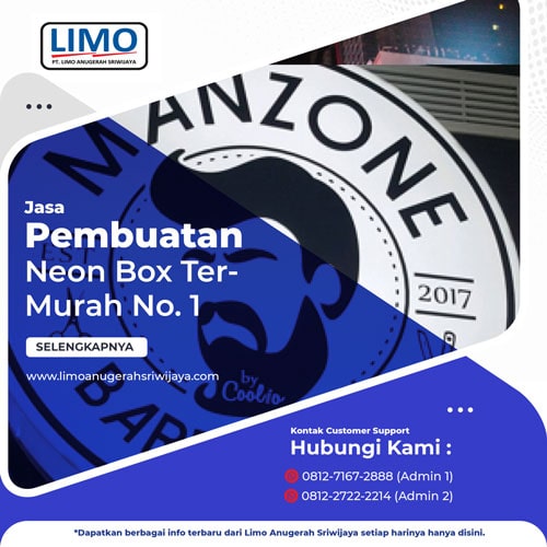 Jasa Pembuatan Neon Box Termurah No. 1 di Palembang